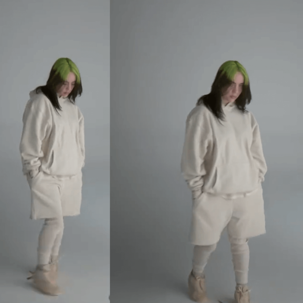 All white baggy outfit inspired by Billie Eilish