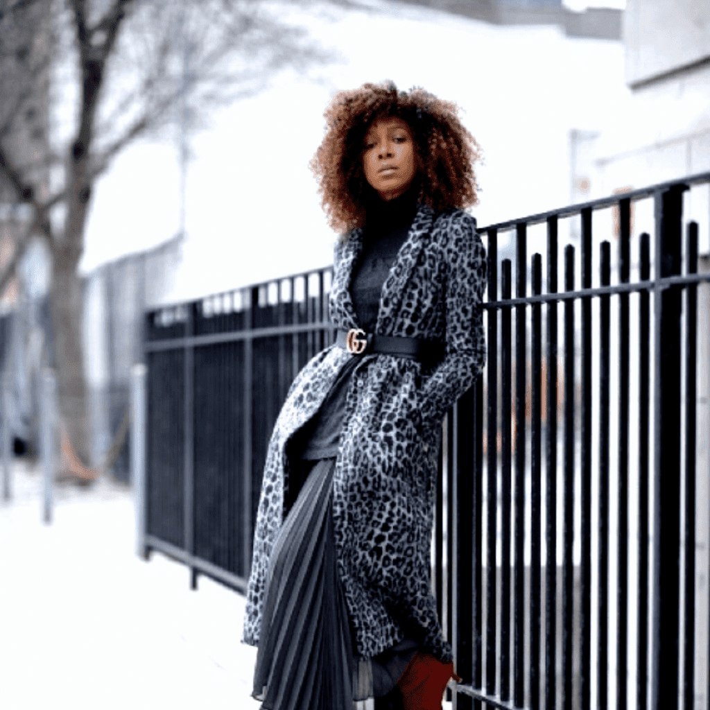 Styling trench coat with maxi dress in winter