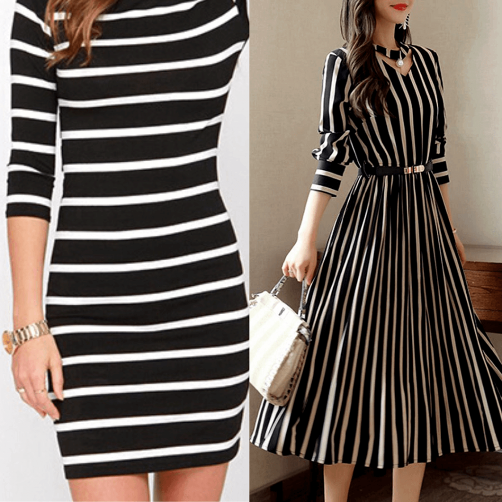 Gilr wear Vertical stripes for looking taller