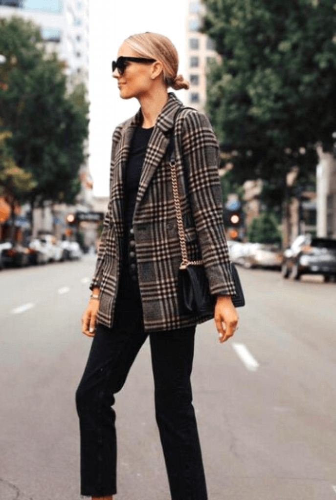 Styling blazer with fitted pants