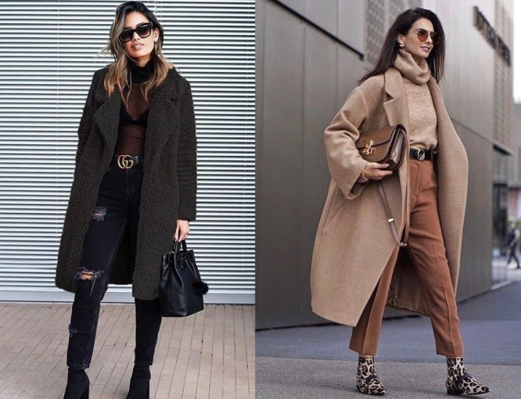 Long coat, a warm and comfy outfit for office in winter